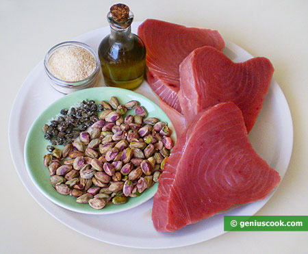 Ингредиенты для филе тунца по-сицилийски