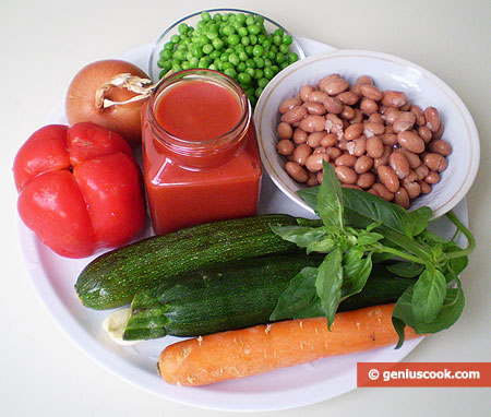 Ингредиенты для овощного крем супа