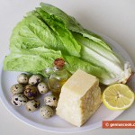 Ингредиенты для салата с перепелиными яйцами