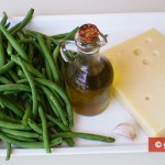 Ингредиенты для салата со спаржевой фасолью и сыром