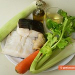 Ингредиенты для трески в соусе с имбирём и сельдереем