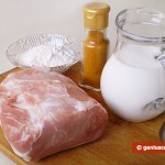 Ингредиенты для свинины в молочном соусе карри