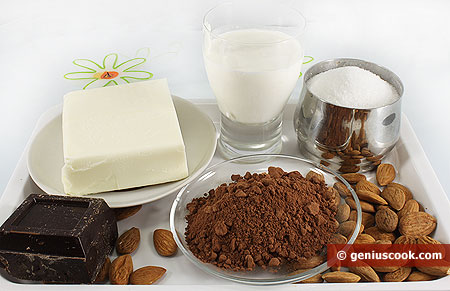 Ингредиенты для шоколадного орехового масла