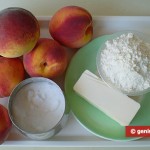 Ингредиенты для персикового крамбля