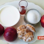 Ингредиенты для десерта с Нектаринами, Маскарпоне и Амаретти