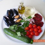 Ингредиенты для соуса с мидиями
