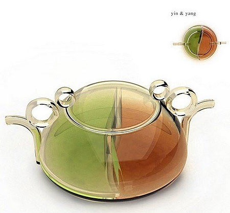 Чайник для зелёного и чёрного чая, с двумя носиками