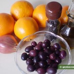 Ингредиенты для сицилийского салата с апельсинами