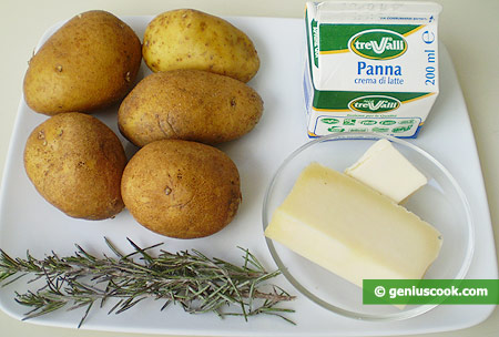 Ингредиенты для картофеля по-французски на 2 порции
