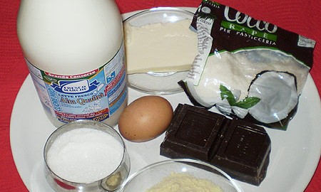 Ингредиенты для кокосового эскимо