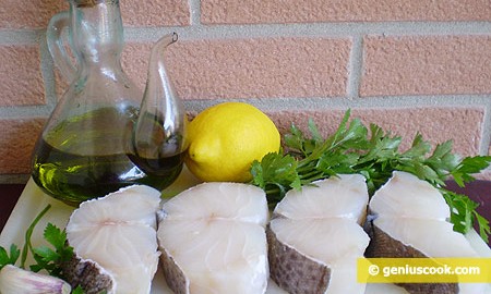 Ингредиенты для рыбного салата Баккала ин Бьянко
