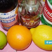 Ингредиенты для апельсинового коктейля