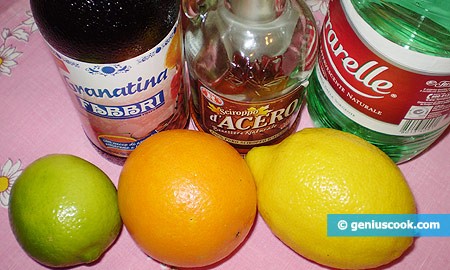 Ингредиенты для апельсинового коктейля