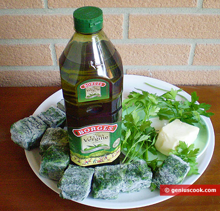 Ингредиенты для шпината с сыром