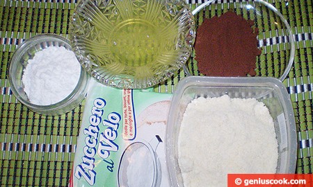 Ингредиенты для шоколадного миндального печенья