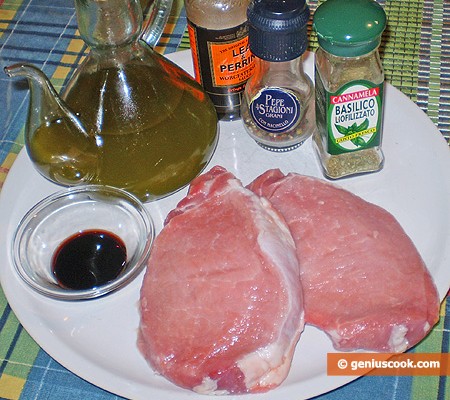Ингредиенты для жареного свиного стейка