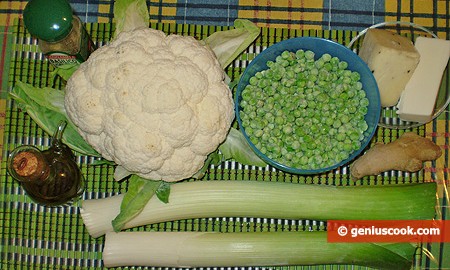 Ингредиенты для супа-пюре из цветной капусты