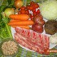 Ингредиенты для борща со свиными рёбрышками и фасолью