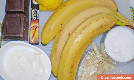 Ингредиенты для бананового десерта