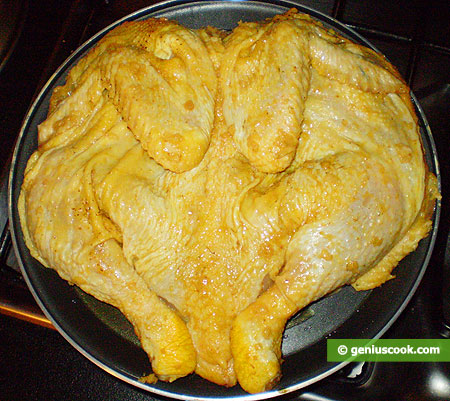 Маринованный цыплёнок на сковороде