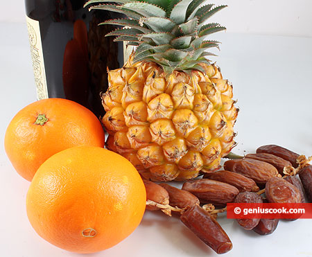 Ингредиенты для фаршированного ананаса